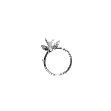 Silver Flower Stack Ring