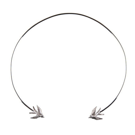 Swallow and Key Necklace