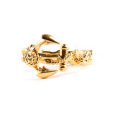 18ct gold anchor ring.
